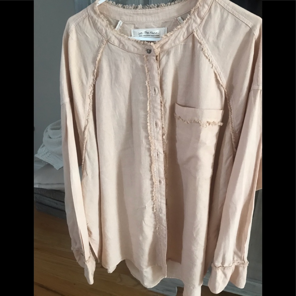 Free People long stylish shirt.